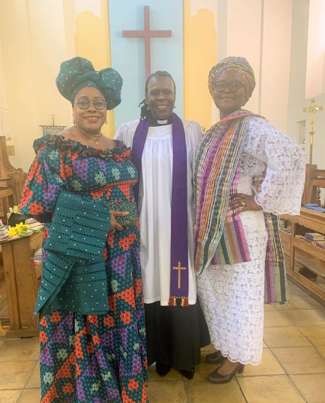 Omoba Jackie Okarevu (Secretary), Rev Eileen Rose (Curate and Branch member) and Kemi Ademola (Branch Leader). We are grateful to God for growth and look to Him for more.caption